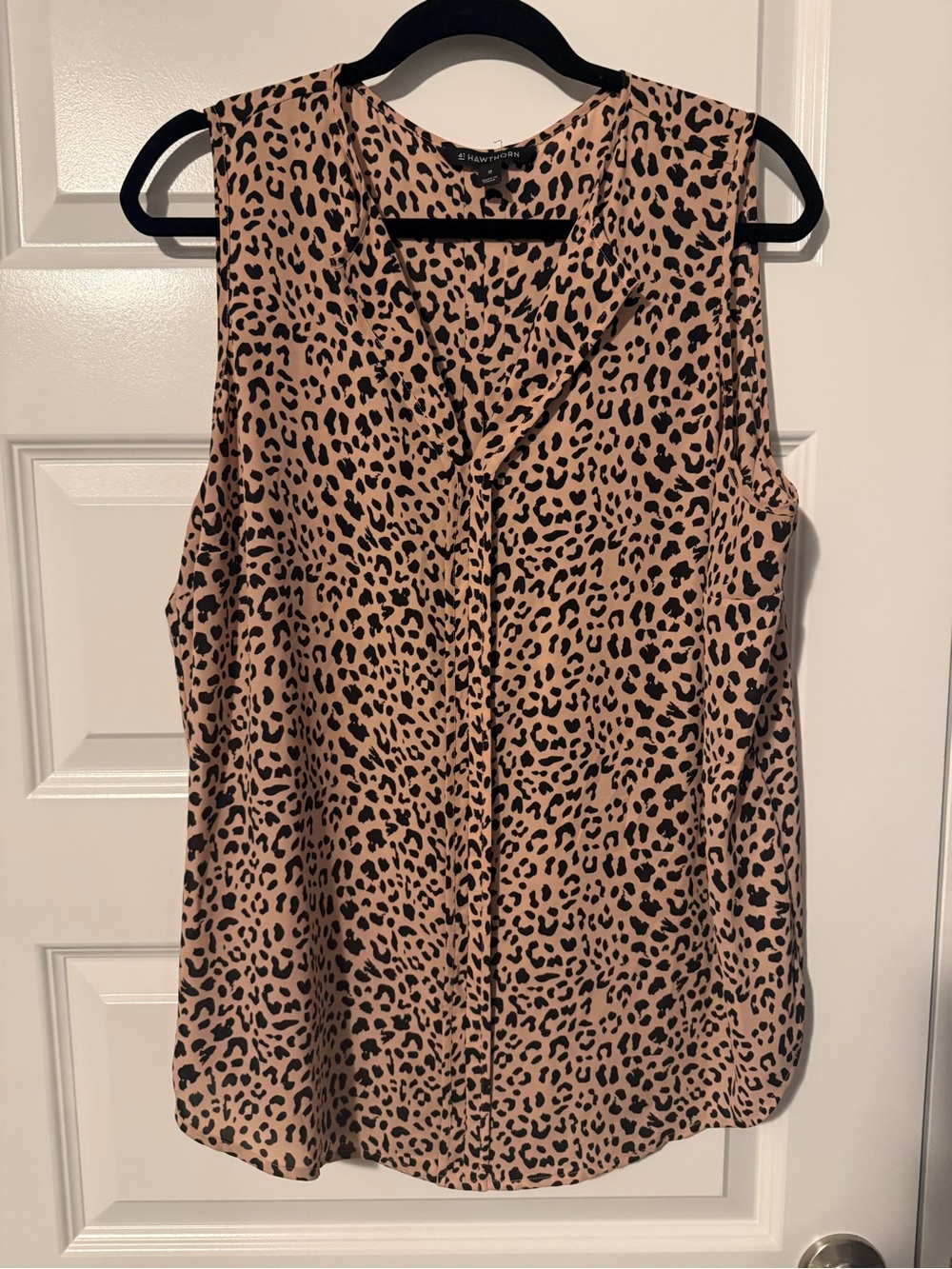 41 Hawthorn Sleeveless Leopard Print Camisole - Tan/Black